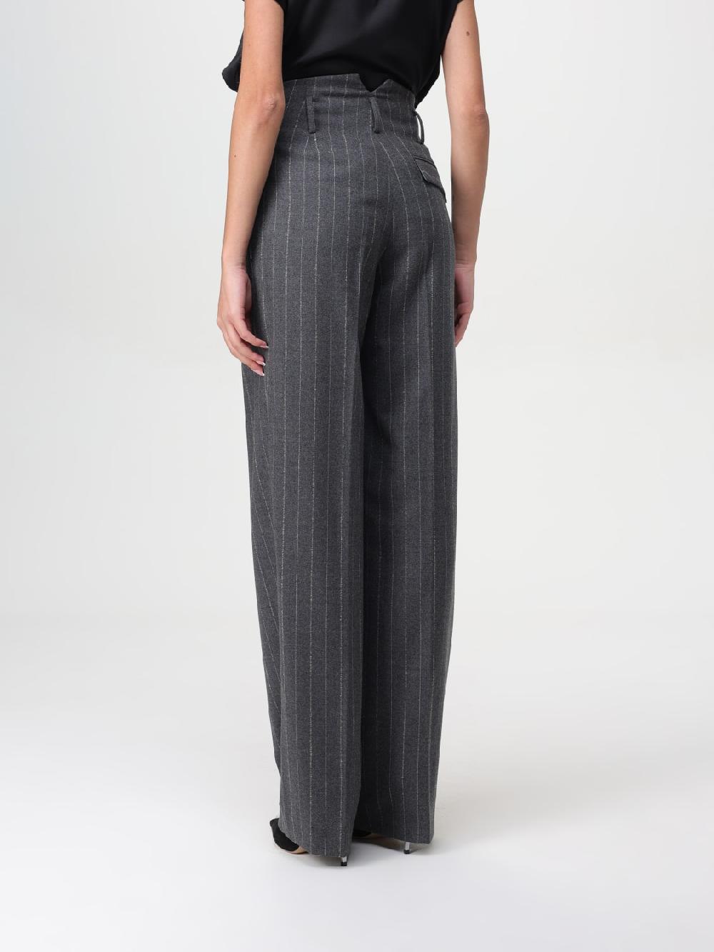Giglio Pantalone Genny Gessato In Lana Vergine
