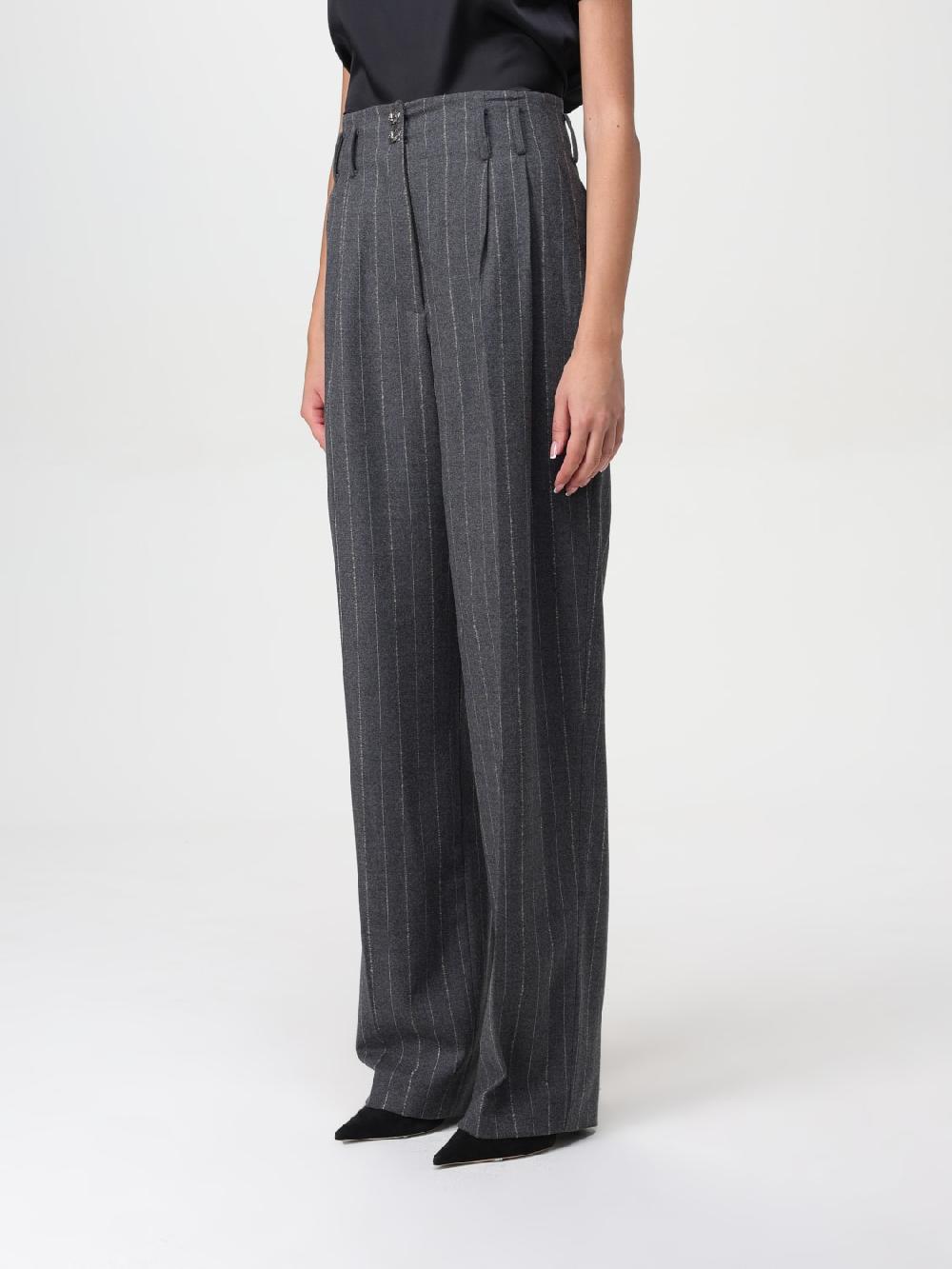 Giglio Pantalone Genny Gessato In Lana Vergine