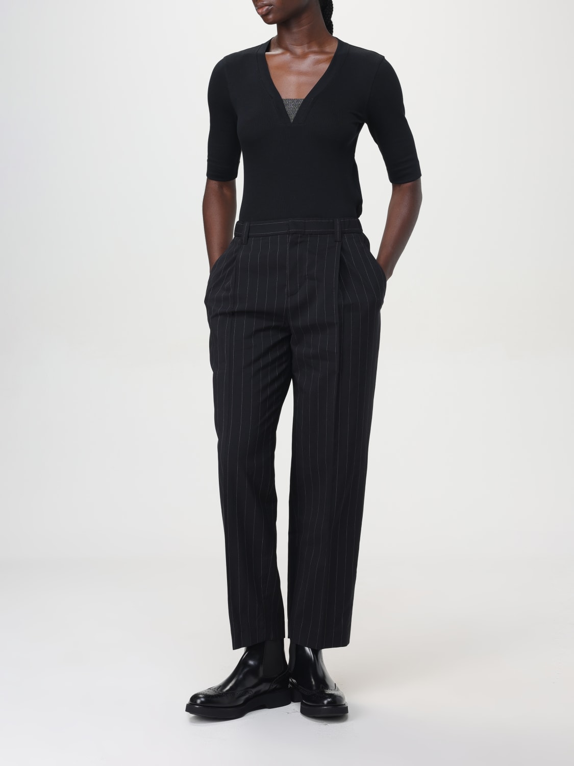 Giglio Pantalone Gessato Brunello Cucinelli