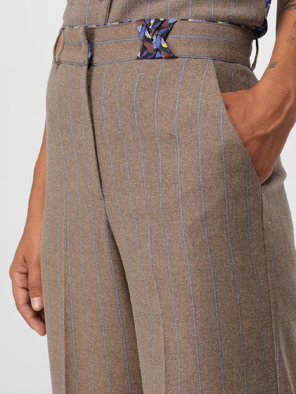 Giglio Pantalone Maliparmi Gessato In Viscosa