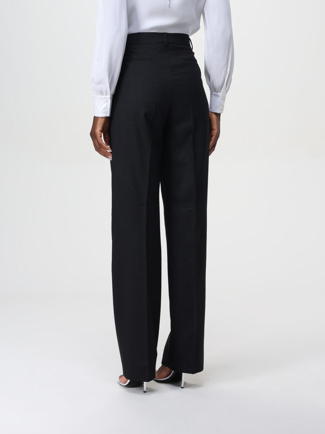 Giglio Pantalone Moschino Couture In Lana Vergine