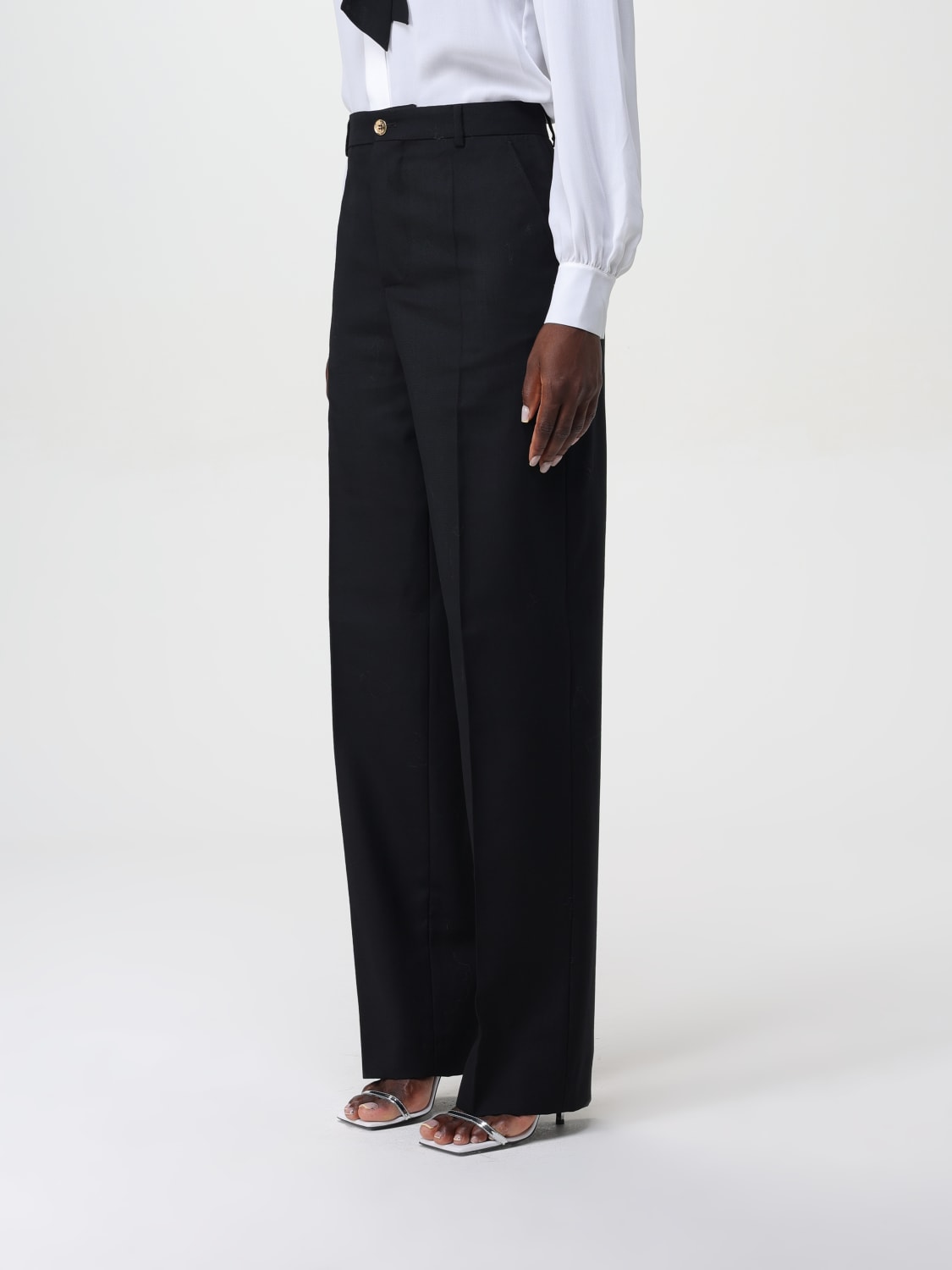 Giglio Pantalone Moschino Couture In Lana Vergine