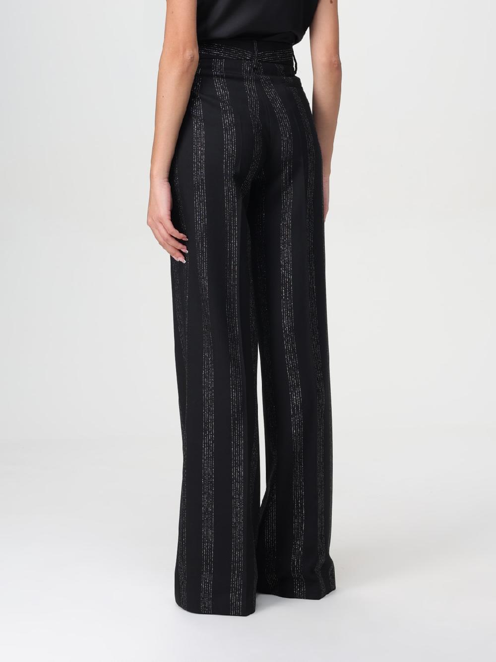Giglio Pantalone MSGM In Lana E Righe Lamè