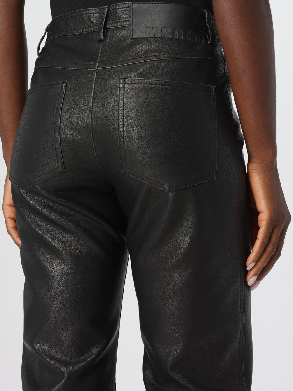 Giglio Pantalone MSGM In Pelle Sintetica