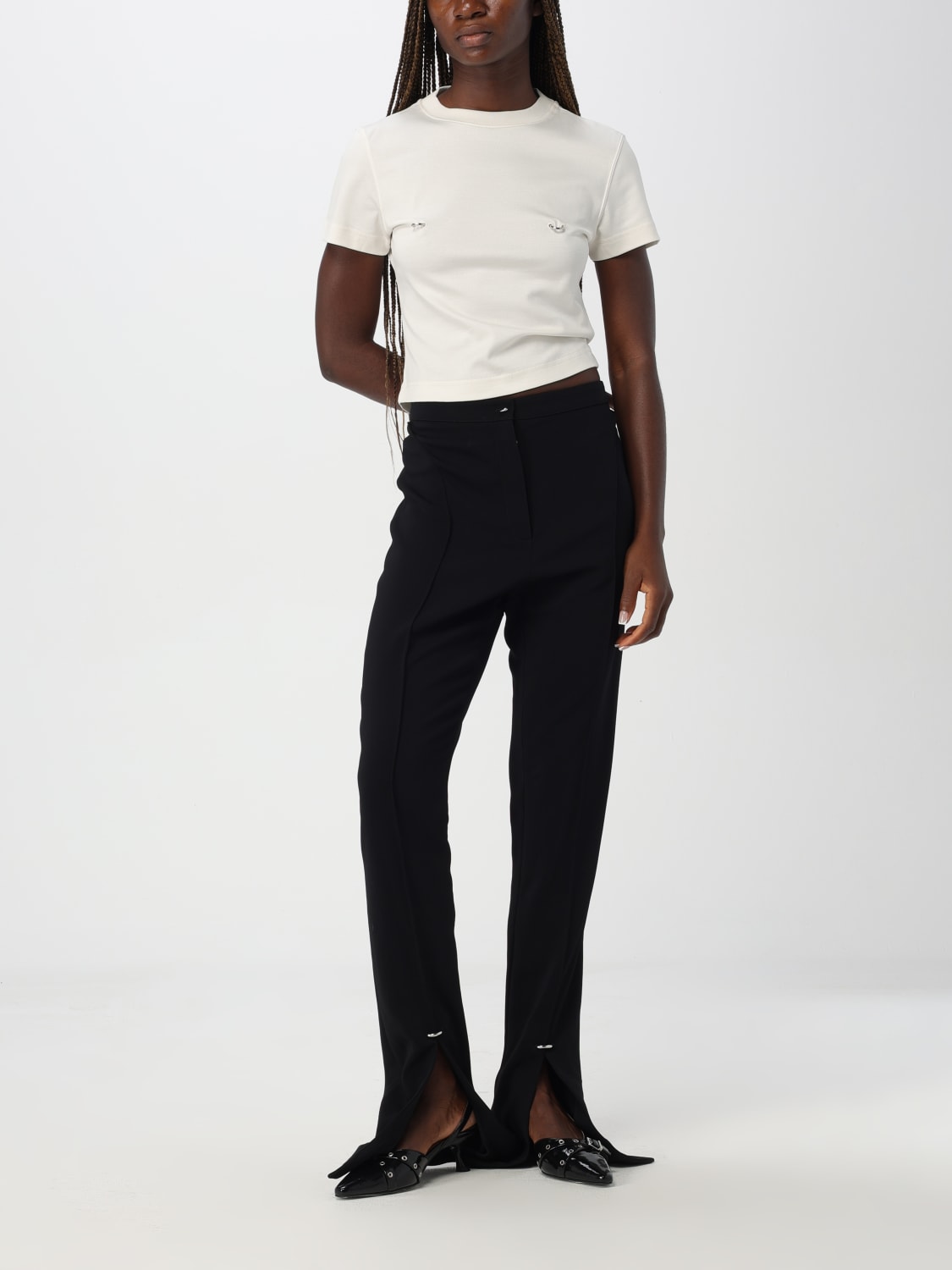 Giglio Pantalone Mugler In Viscosa Stretch