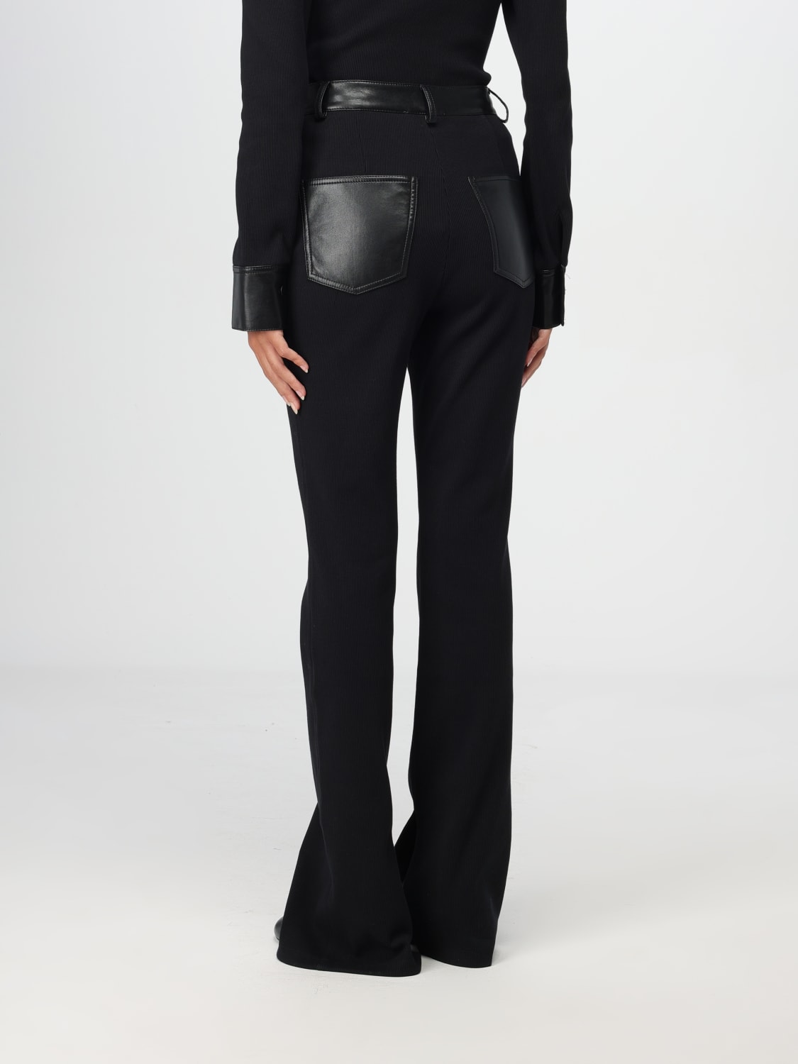 Giglio Pantalone Nanushka In Jersey E Pelle