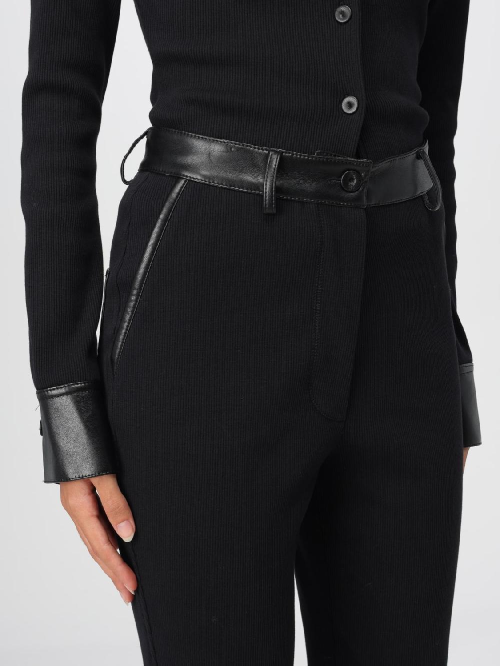 Giglio Pantalone Nanushka In Jersey E Pelle