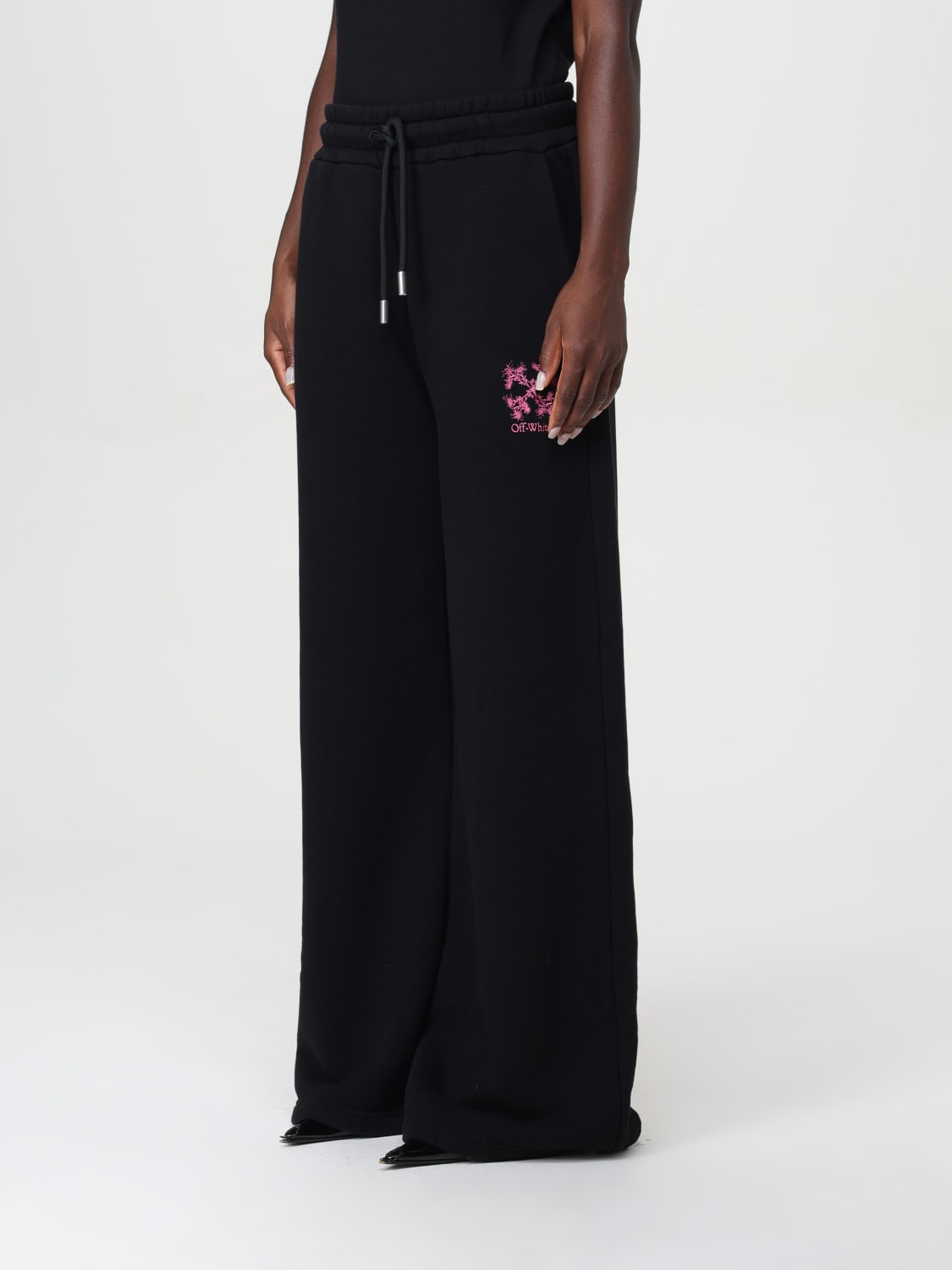 Giglio Pantalone Off-White In Cotone