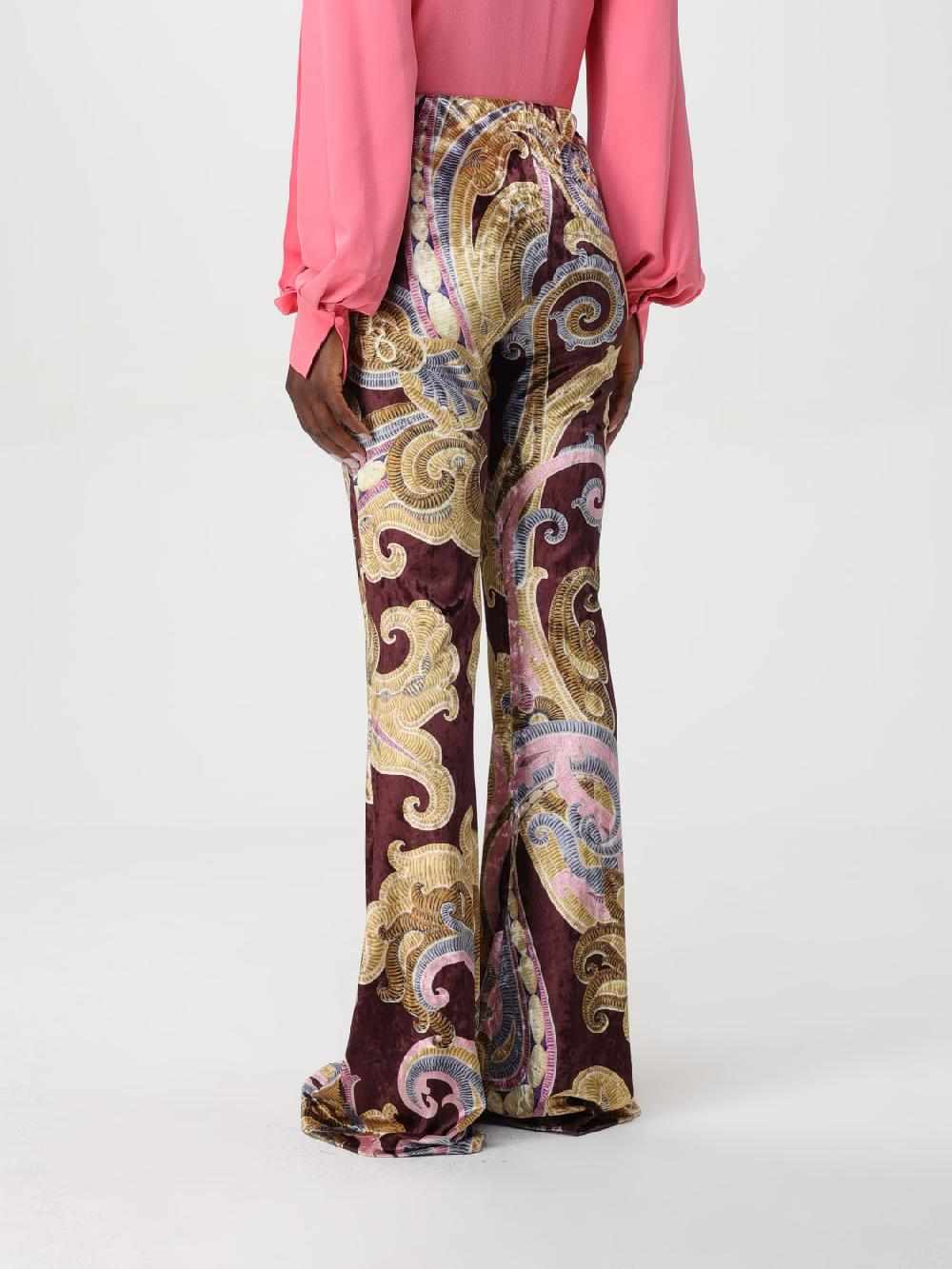 Giglio Pantalone Paisley Etro In Ciniglia Stampata