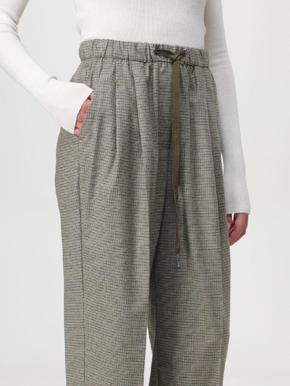Giglio Pantalone Pinko In Misto Lana A Quadretti