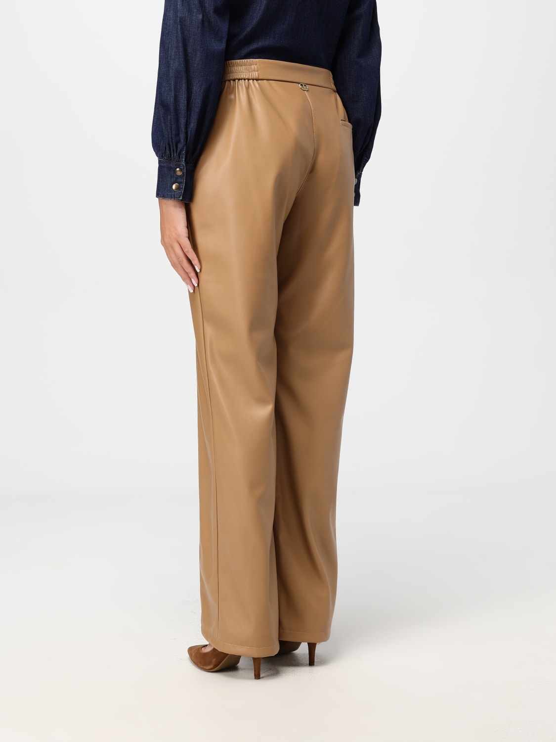Giglio Pantalone Twinset In Pelle Sintetica