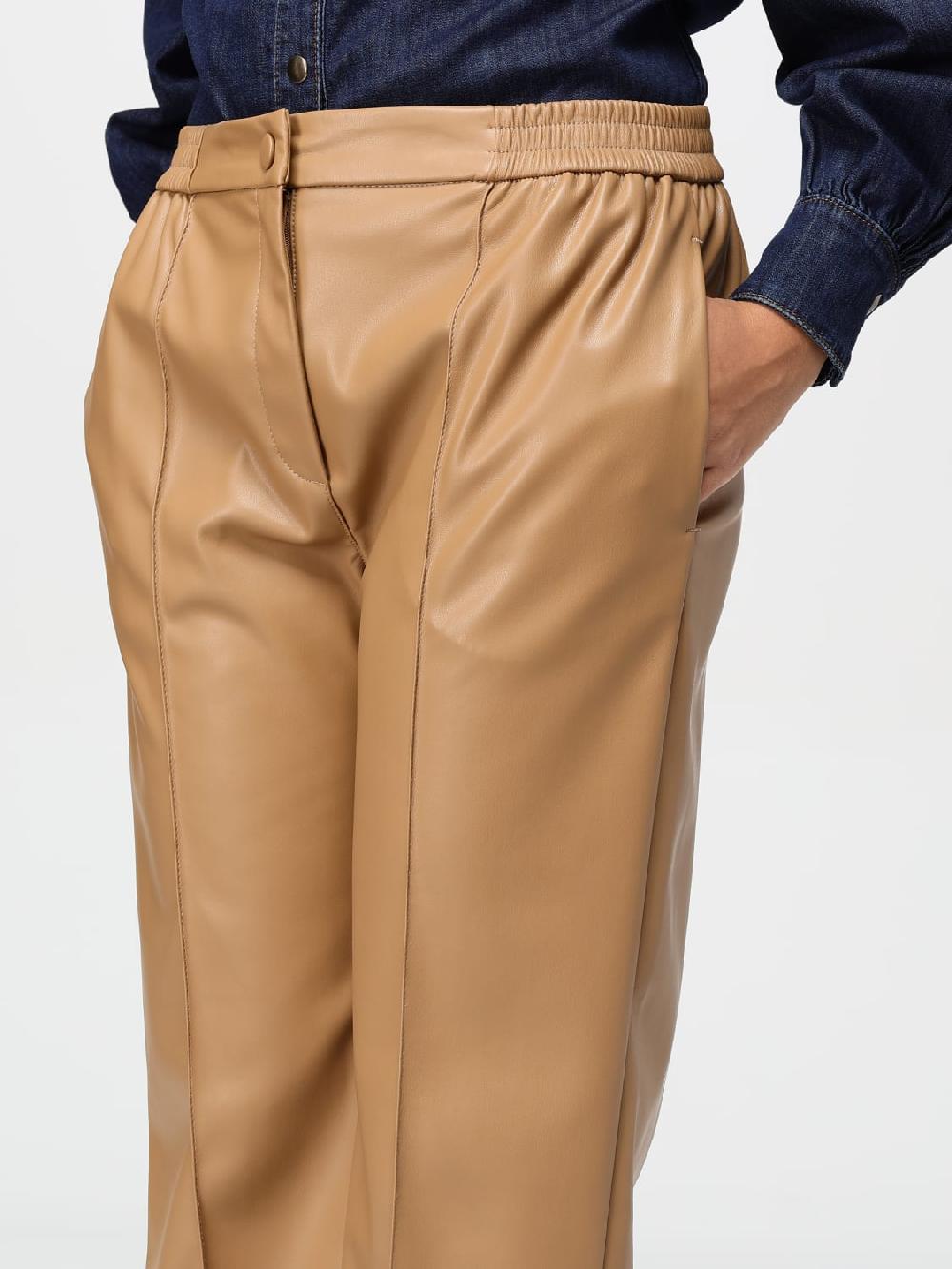 Giglio Pantalone Twinset In Pelle Sintetica