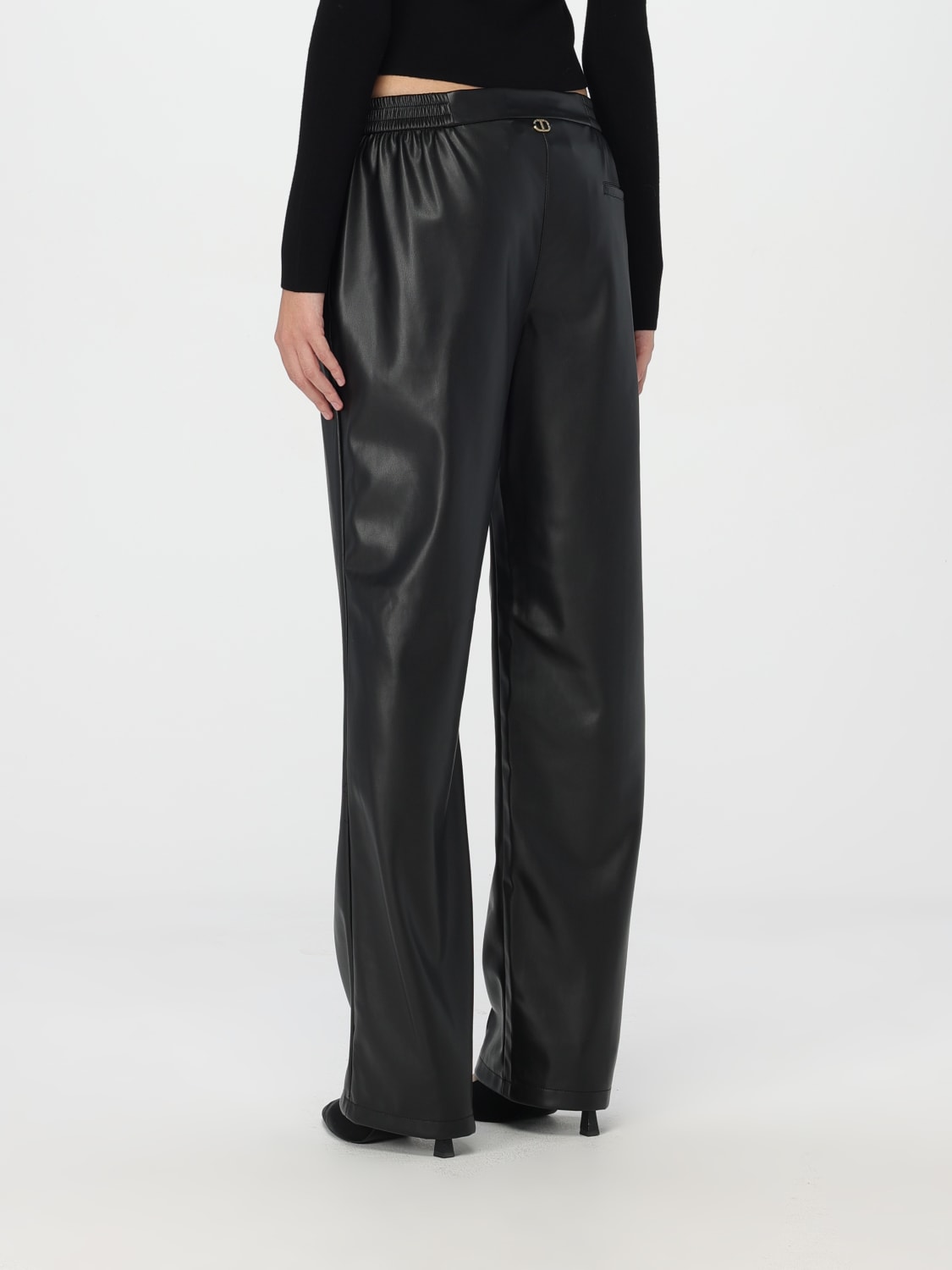Giglio Pantalone Twinset In Pelle Sintetica