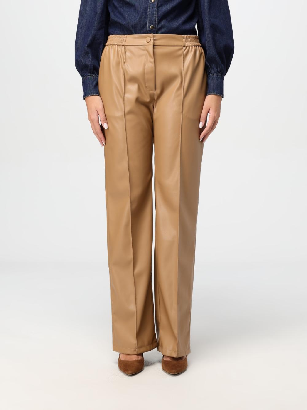 Giglio Pantalone Twinset in pelle sintetica