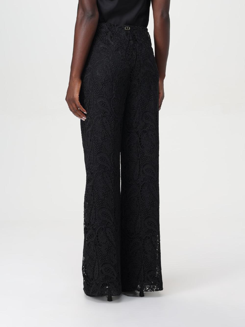 Giglio Pantalone Twinset In Pizzo Macramè