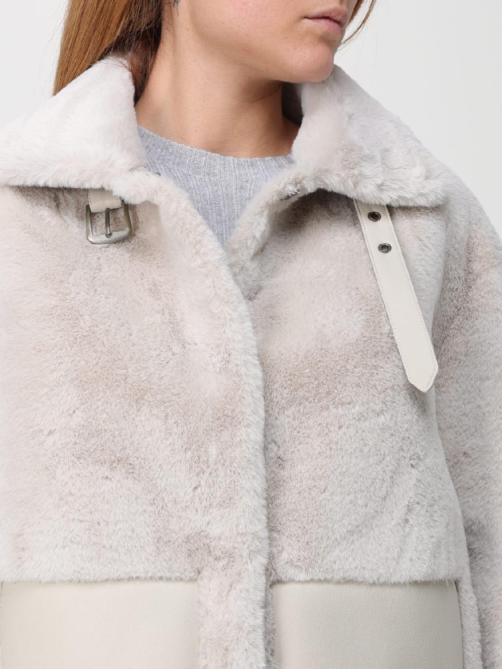 Giglio Pelliccia Sintetica Twinset Con Fibbie