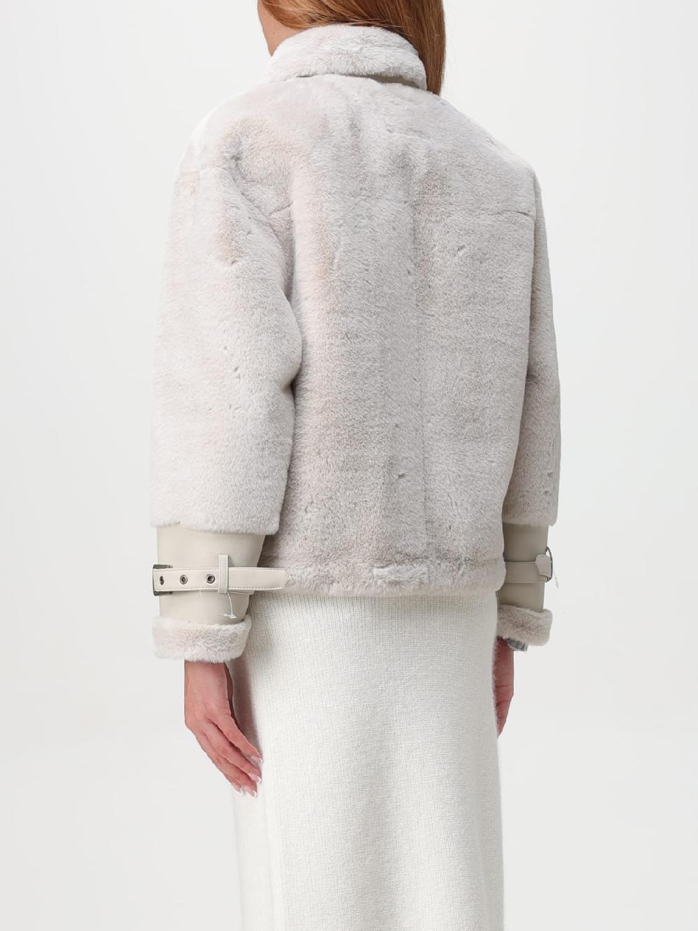 Giglio Pelliccia Sintetica Twinset Con Fibbie