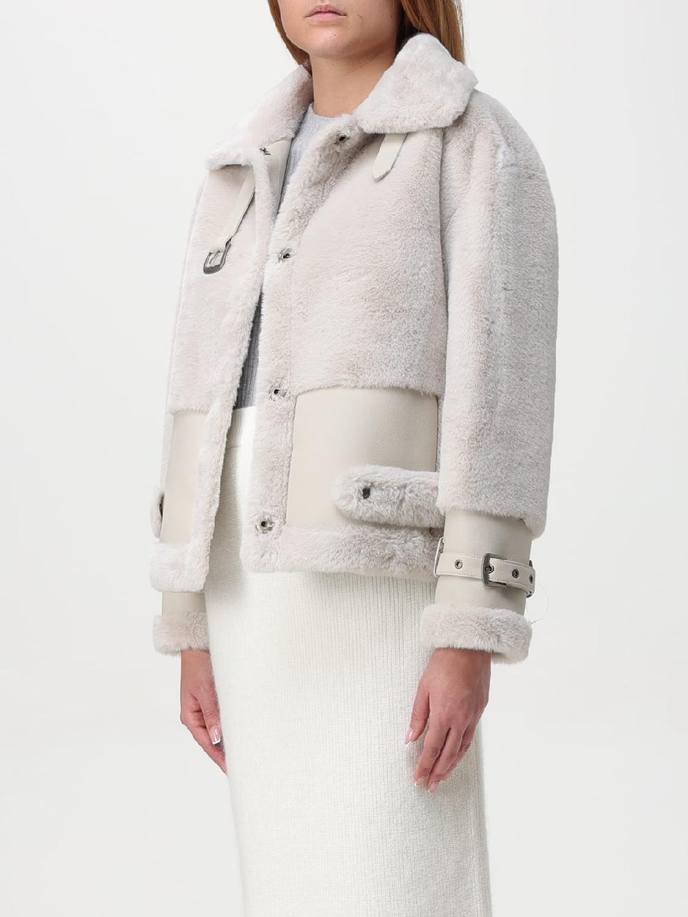 Giglio Pelliccia Sintetica Twinset Con Fibbie