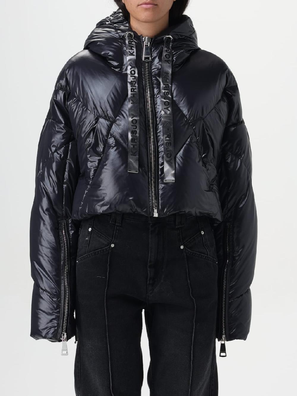 Giglio Piumino crop Khrisjoy in nylon lucido