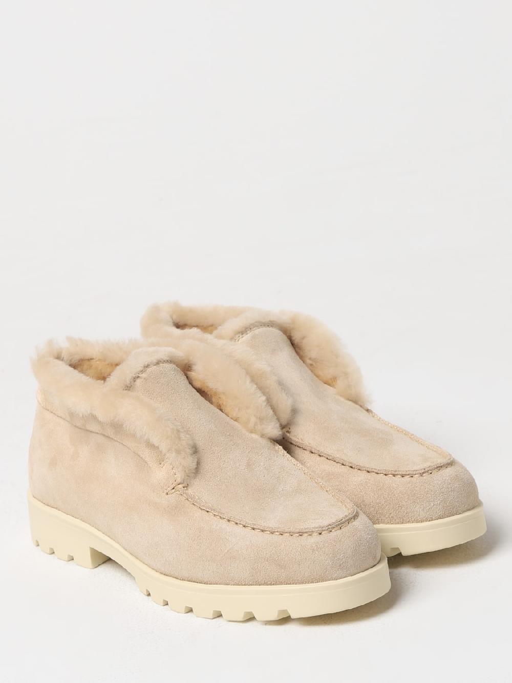 Giglio Polacchino Santoni In Camoscio E Shearling