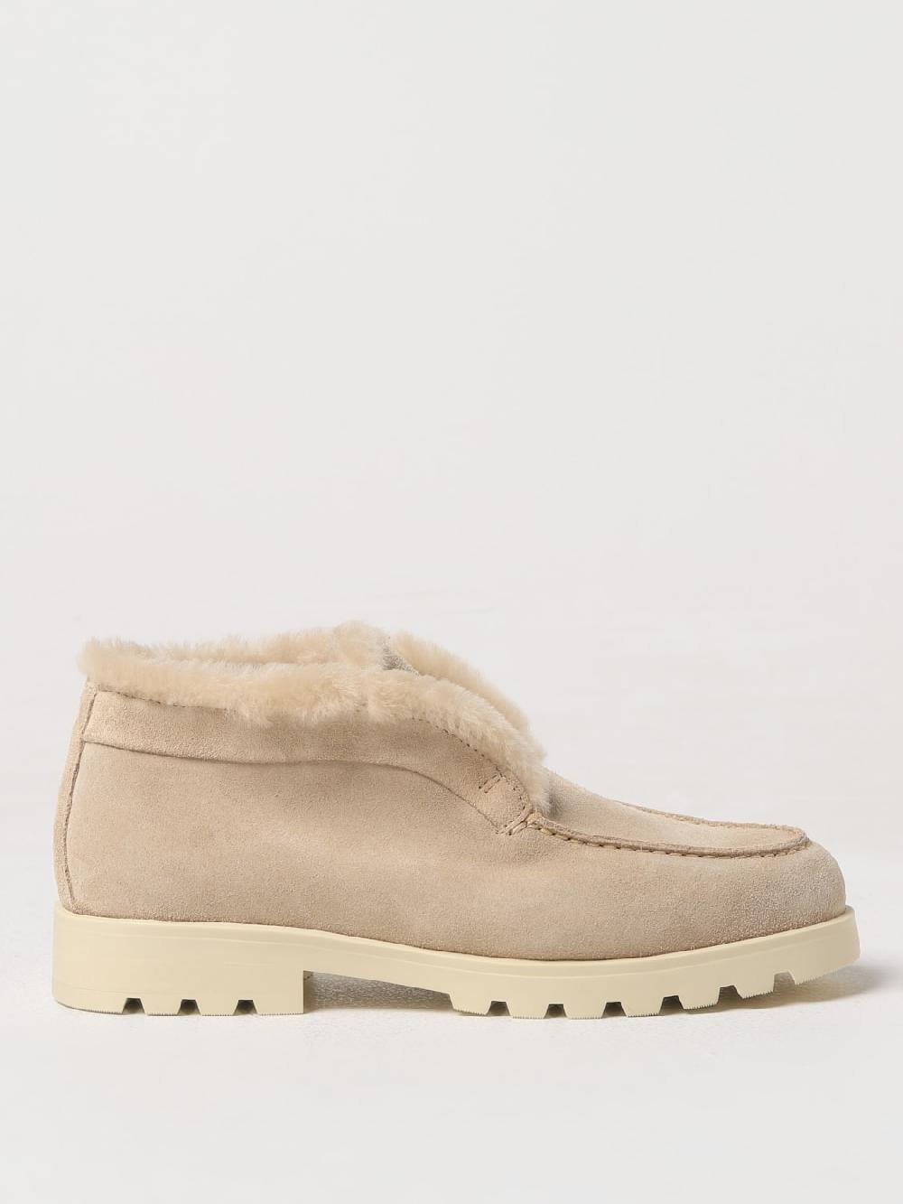Giglio Polacchino Santoni in camoscio e shearling