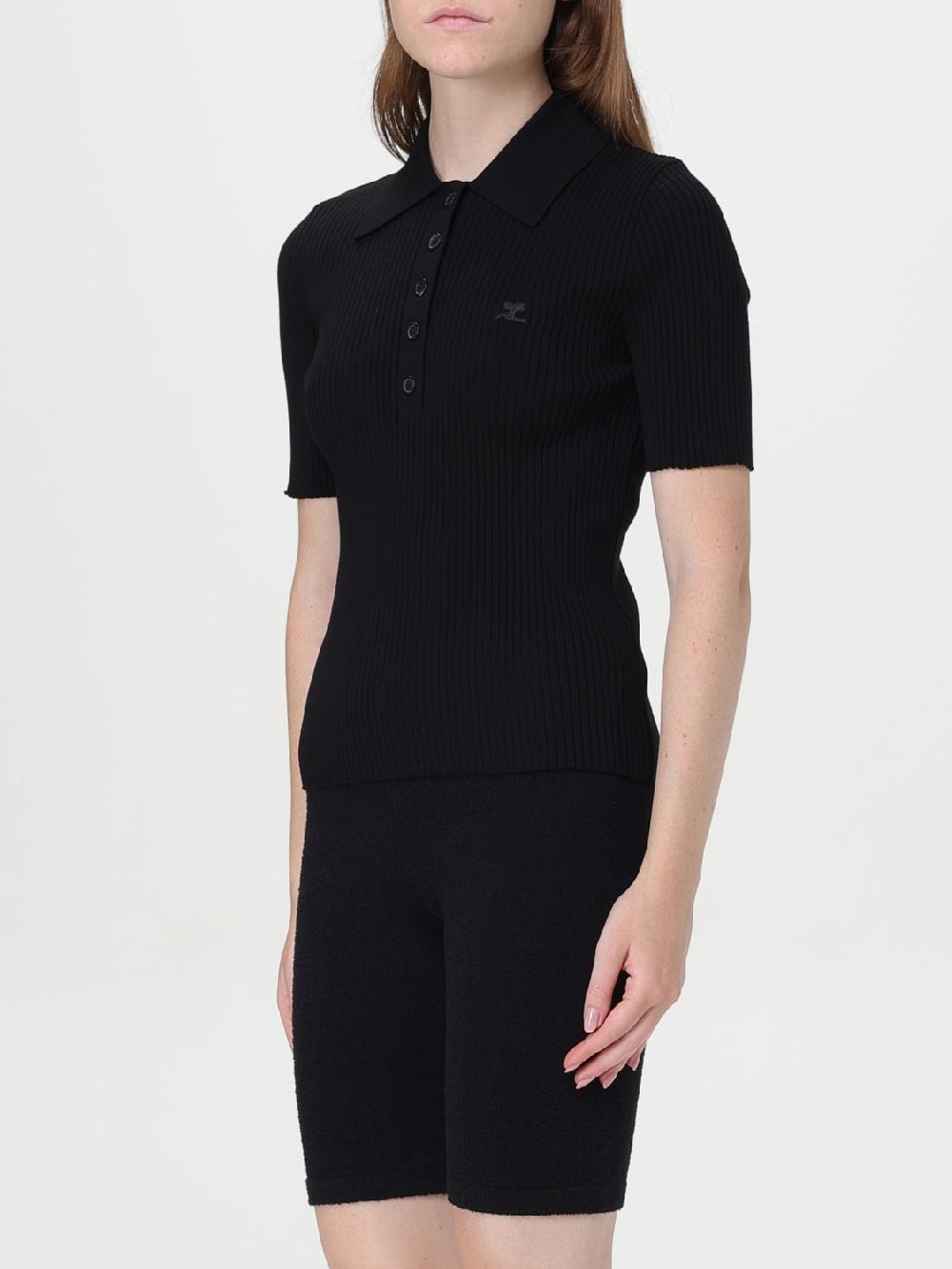 Giglio Polo Basic CourrÈges In Misto Viscosa