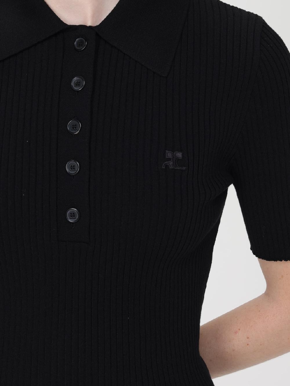 Giglio Polo Basic CourrÈges In Misto Viscosa