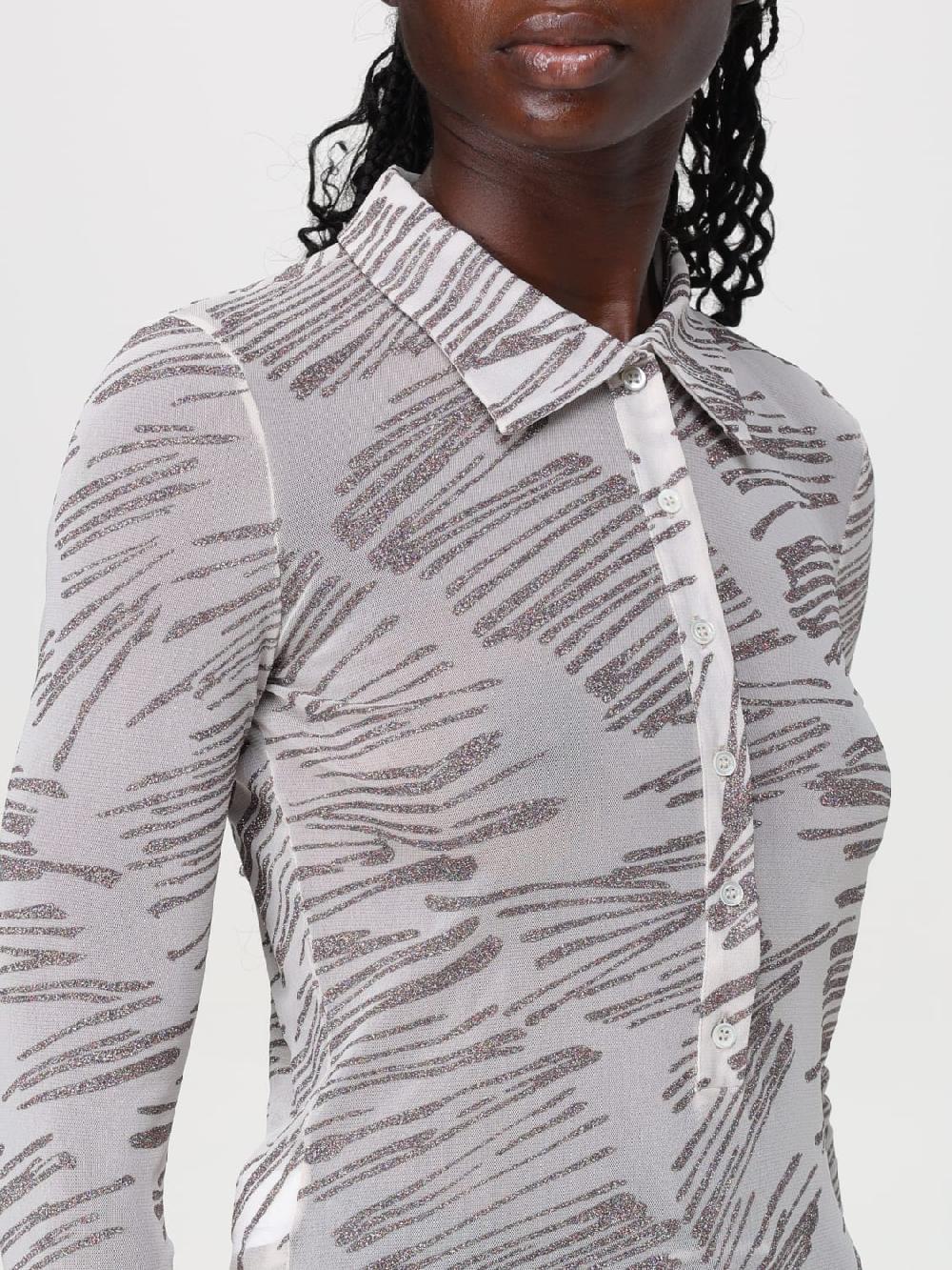 Giglio Polo In Nylon Stampata Pinko
