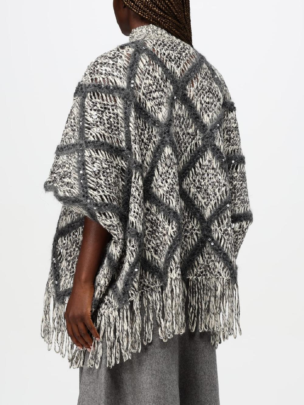 Giglio Poncho A Rombi Brunello Cucinelli
