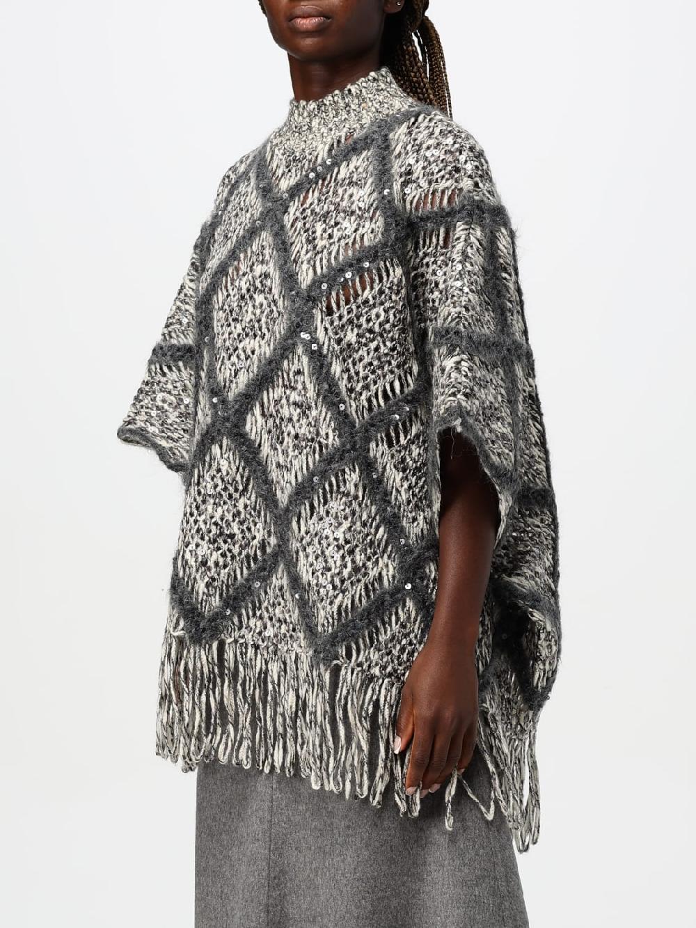 Giglio Poncho A Rombi Brunello Cucinelli