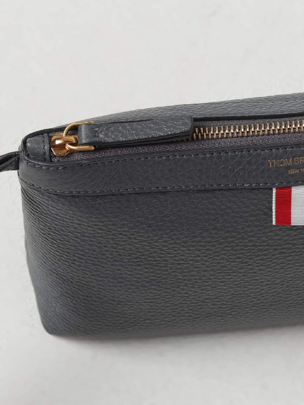 Giglio Pouch Thom Browne In Pelle A Grana