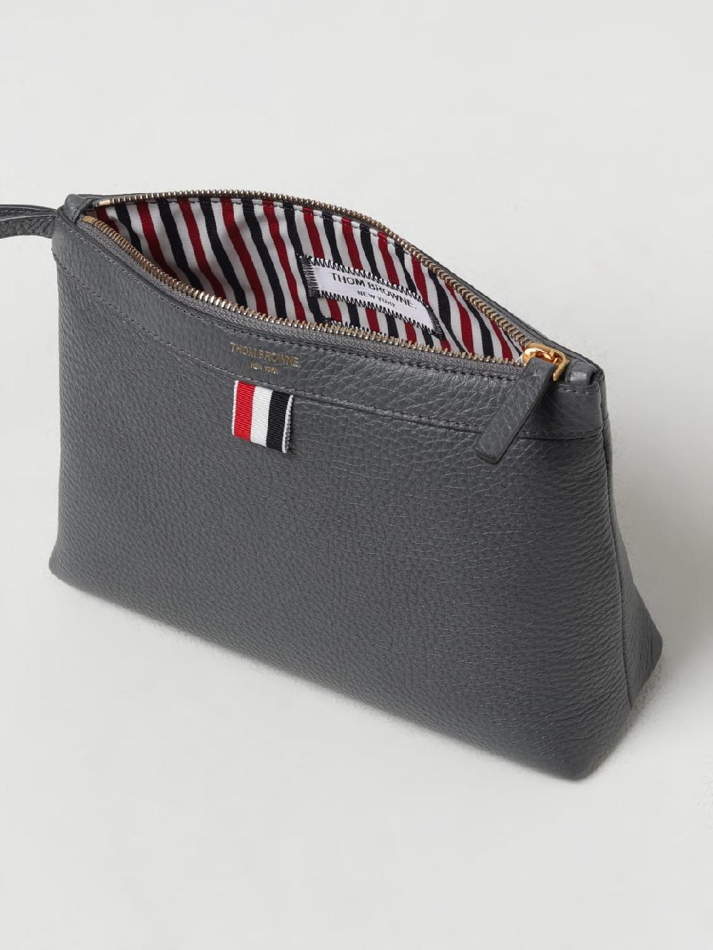 Giglio Pouch Thom Browne In Pelle A Grana