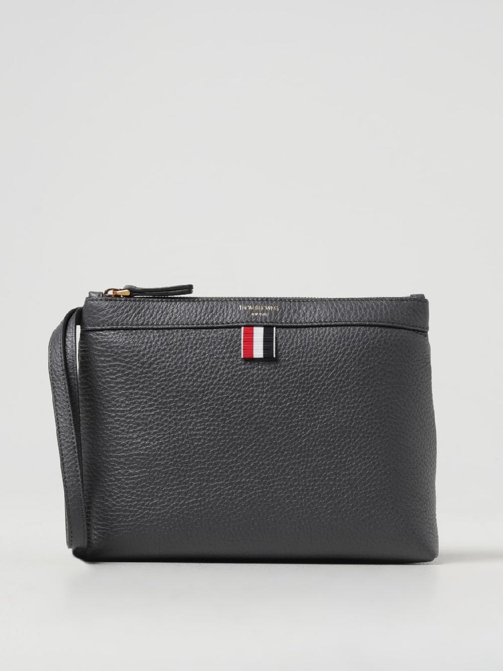 Giglio Pouch Thom Browne in pelle a grana