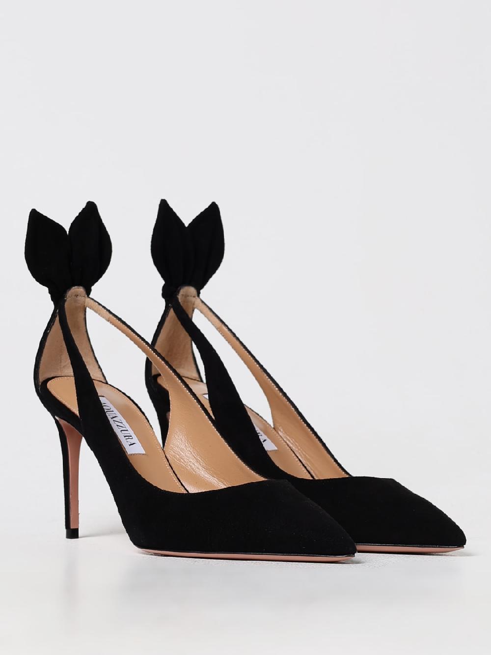 Giglio Pump Bow Tie Aquazzura In Camoscio