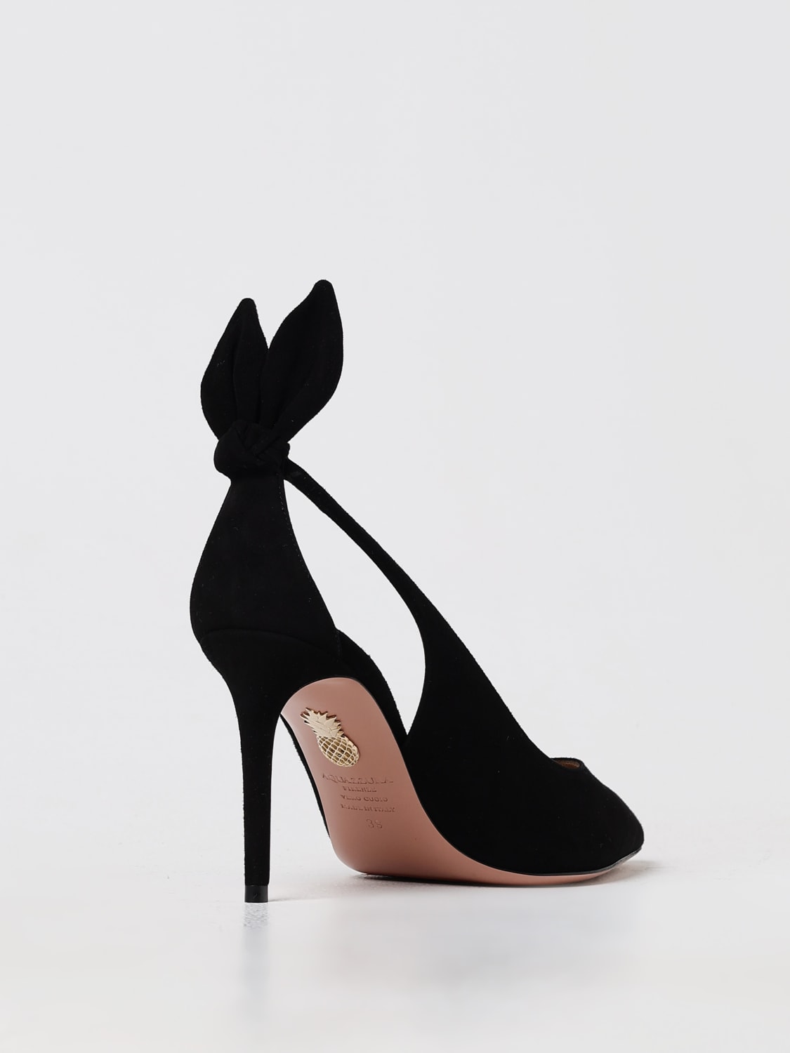 Giglio Pump Bow Tie Aquazzura In Camoscio
