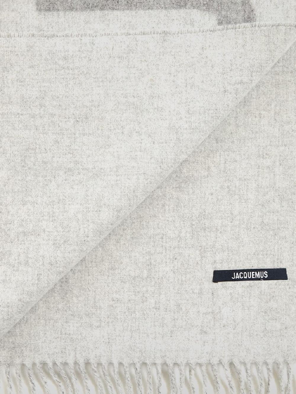 Giglio Sciarpa Con Maxi Logo Jacquemus In Lana