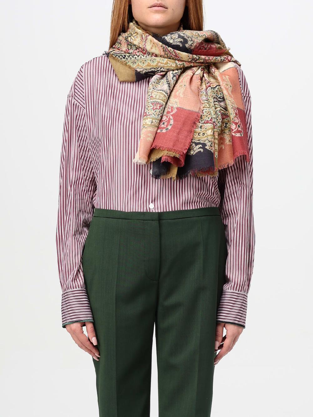 Giglio Sciarpa Etro In Lana Con Motivo Jacquard