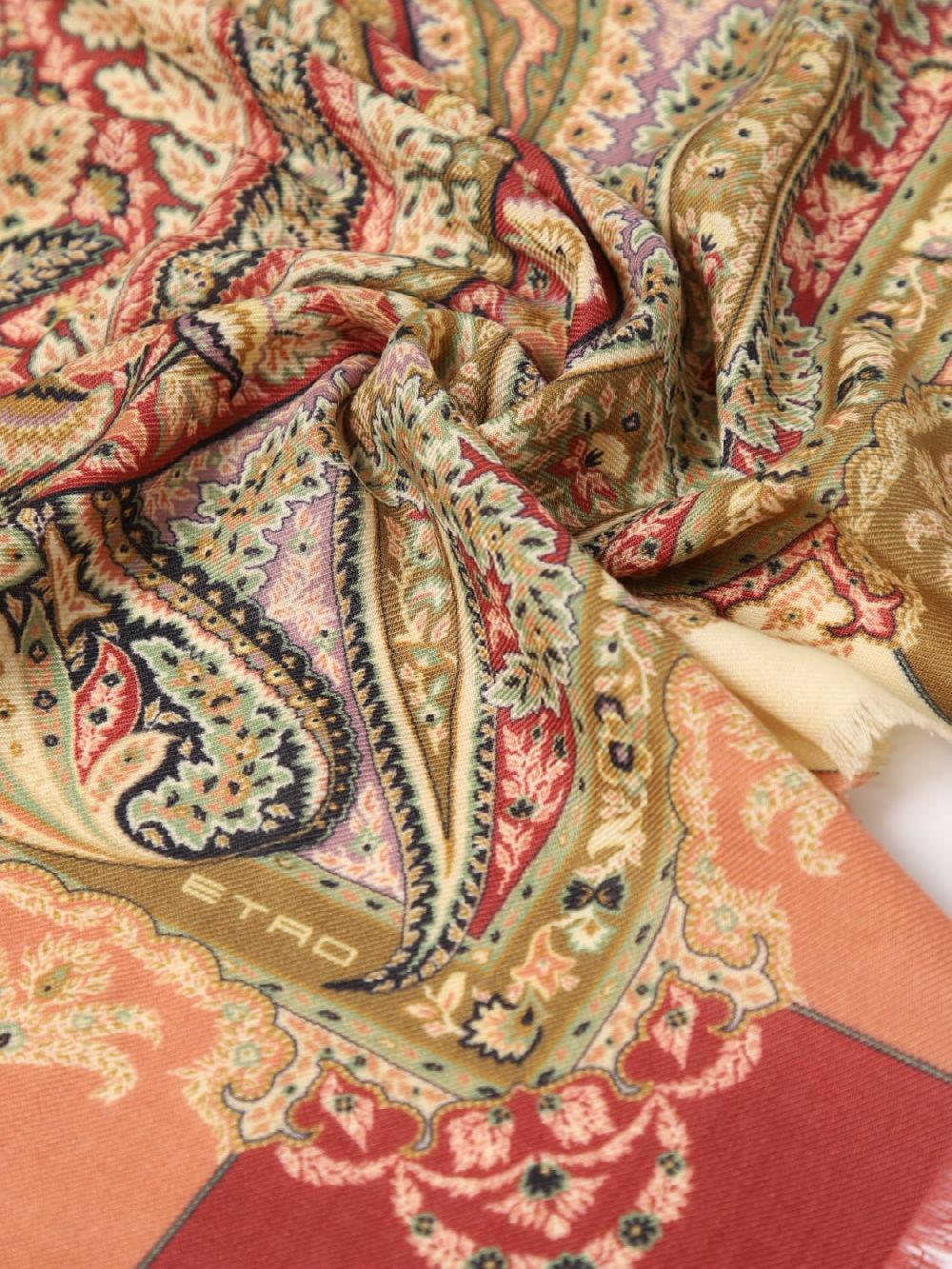 Giglio Sciarpa Etro In Lana Con Motivo Jacquard