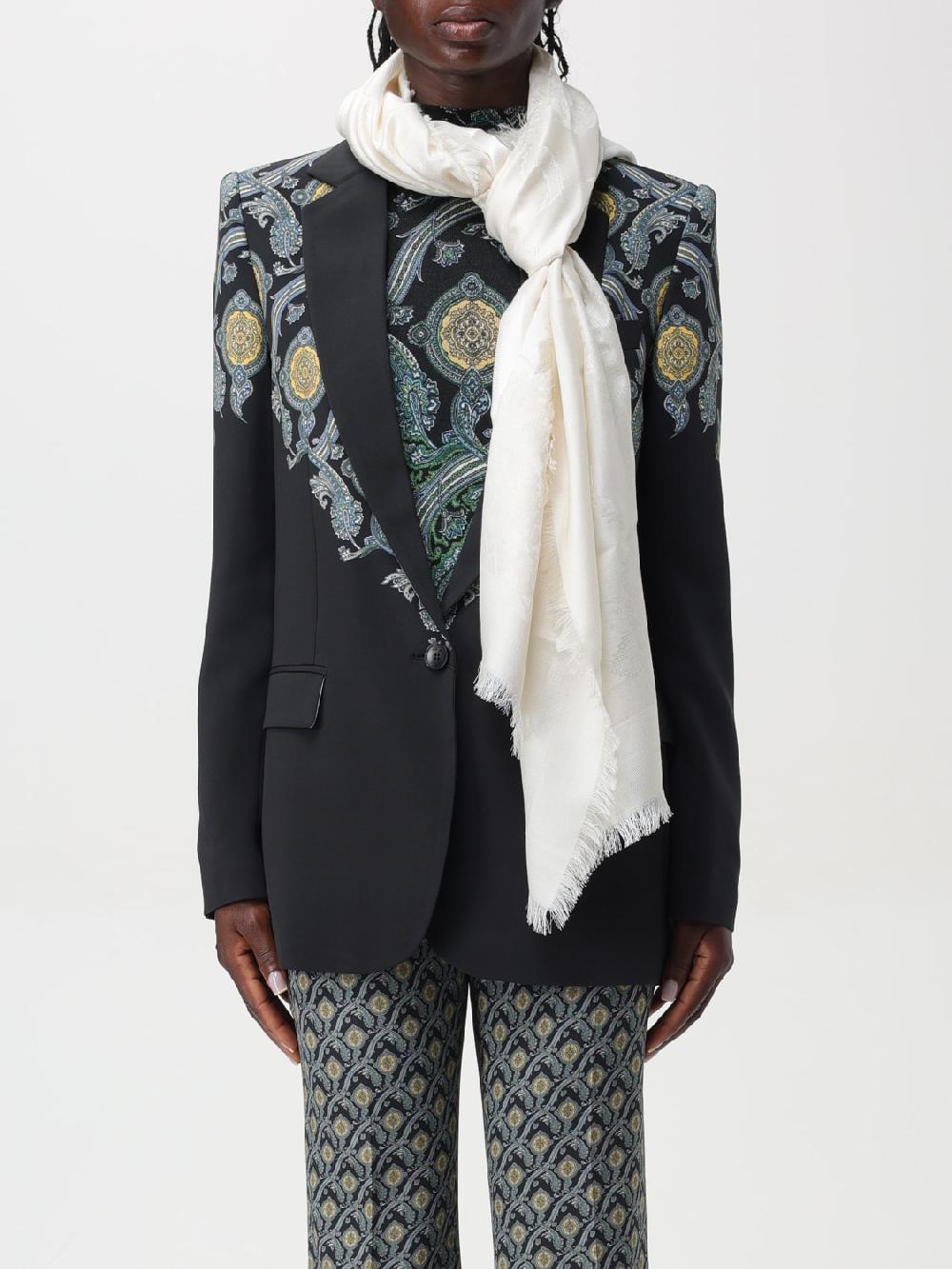Giglio Sciarpa Orfeo Etro In Lana E Seta Jacquard