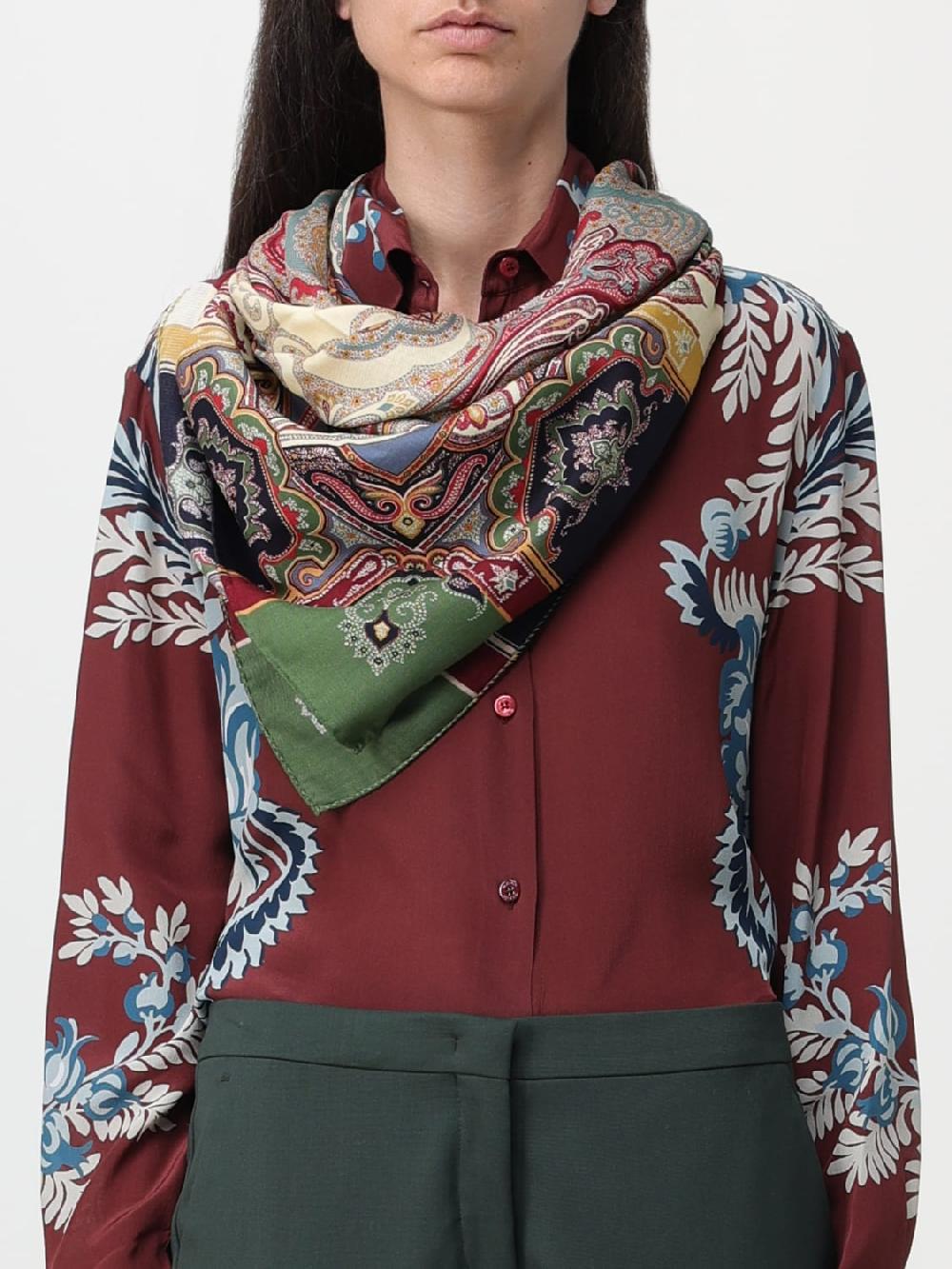 Giglio Sciarpa Paisley Etro In Lana Stampata