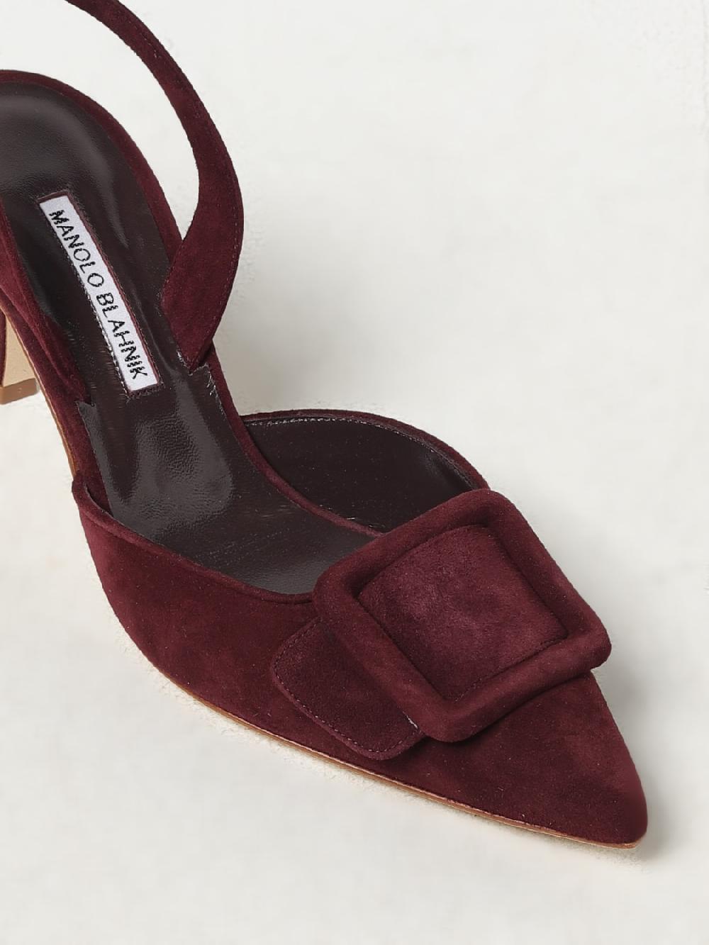 Giglio Slingback Maysli Manolo Blahnik In Camoscio