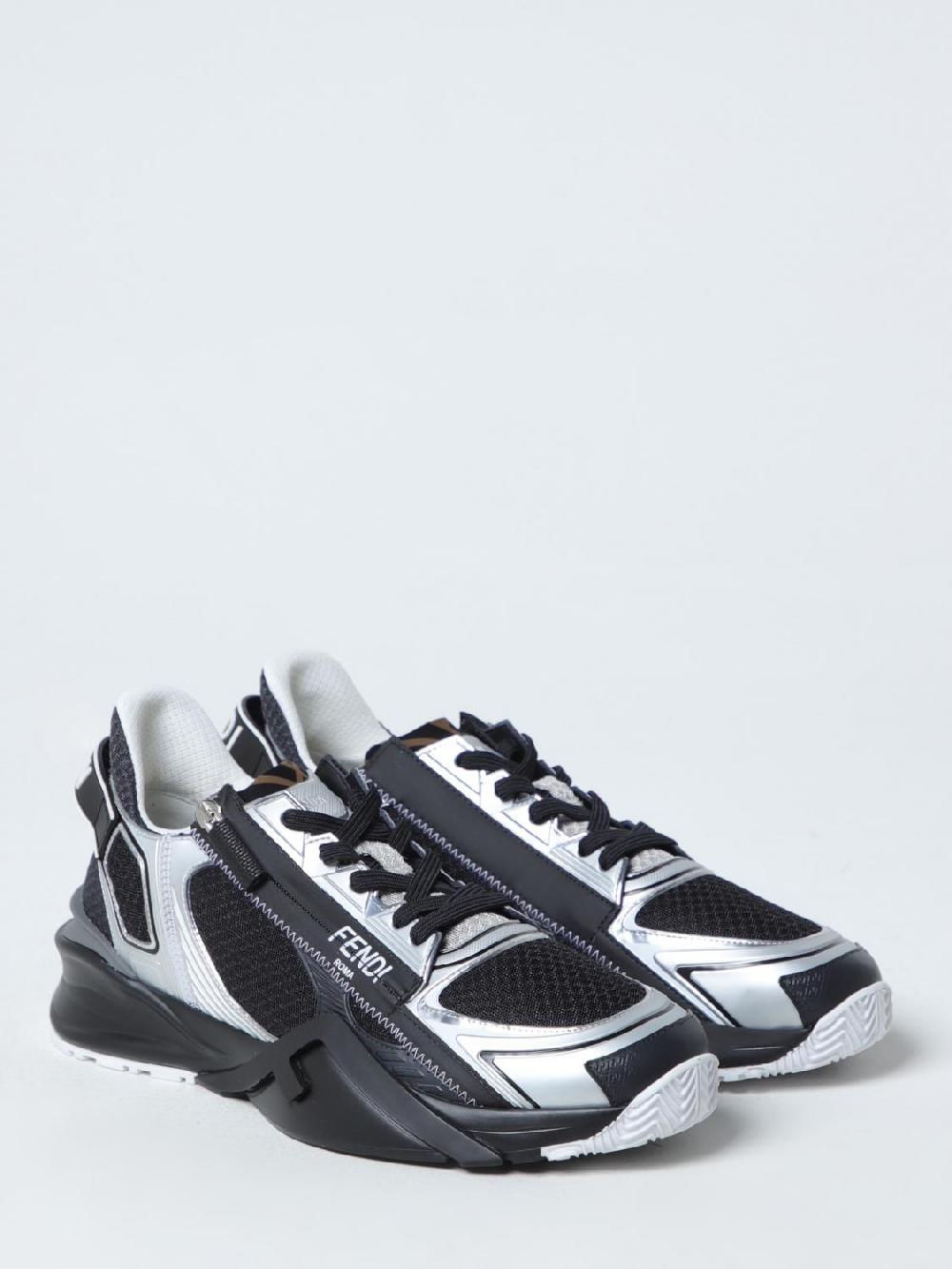 Giglio Sneakers Flow Fendi In Mesh E Pelle