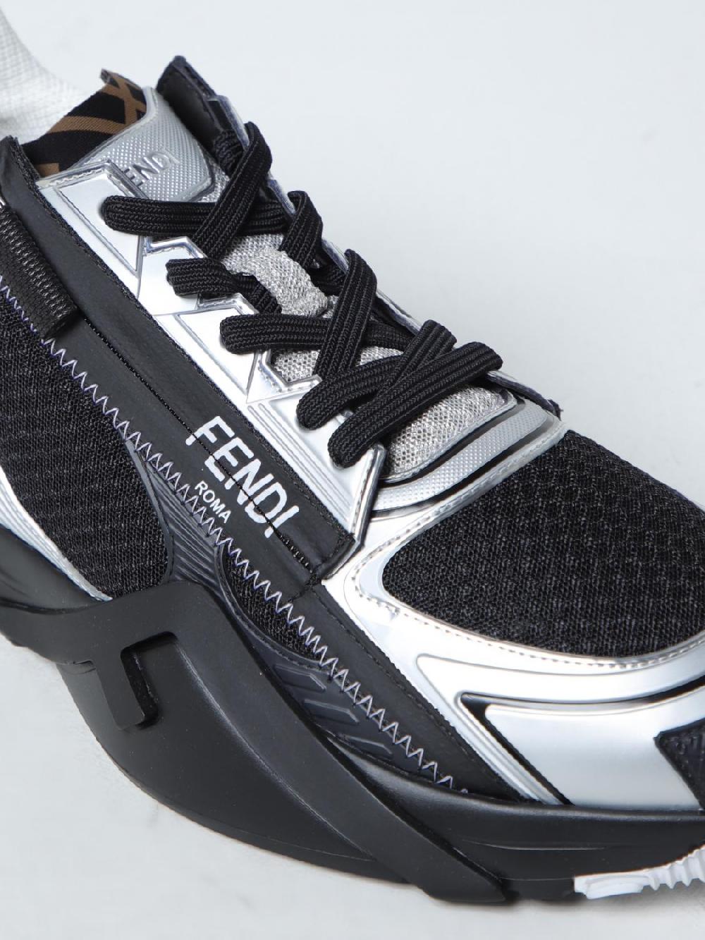 Giglio Sneakers Flow Fendi In Mesh E Pelle