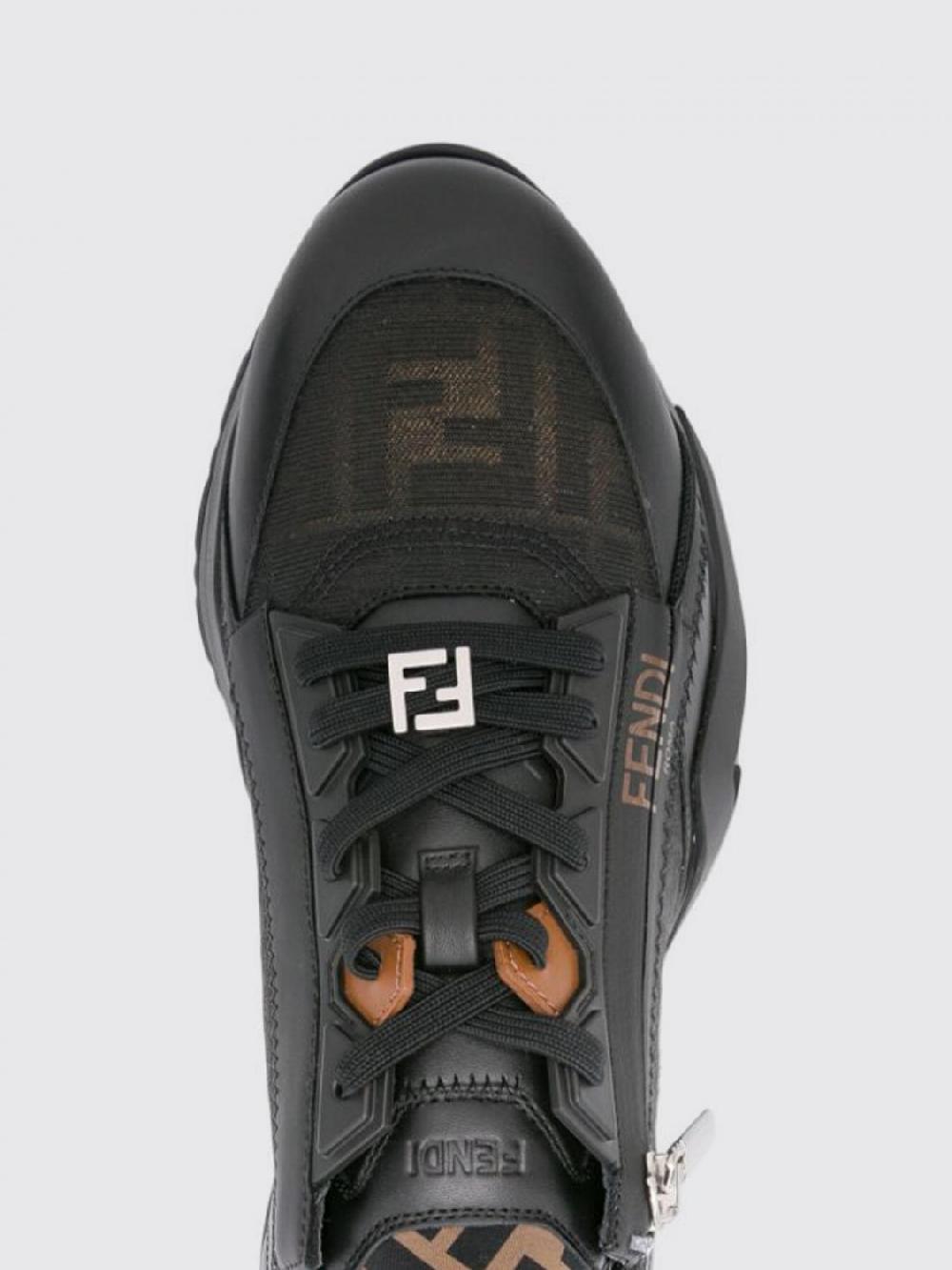 Giglio Sneakers Flow Fendi In Tessuto FF E Pelle