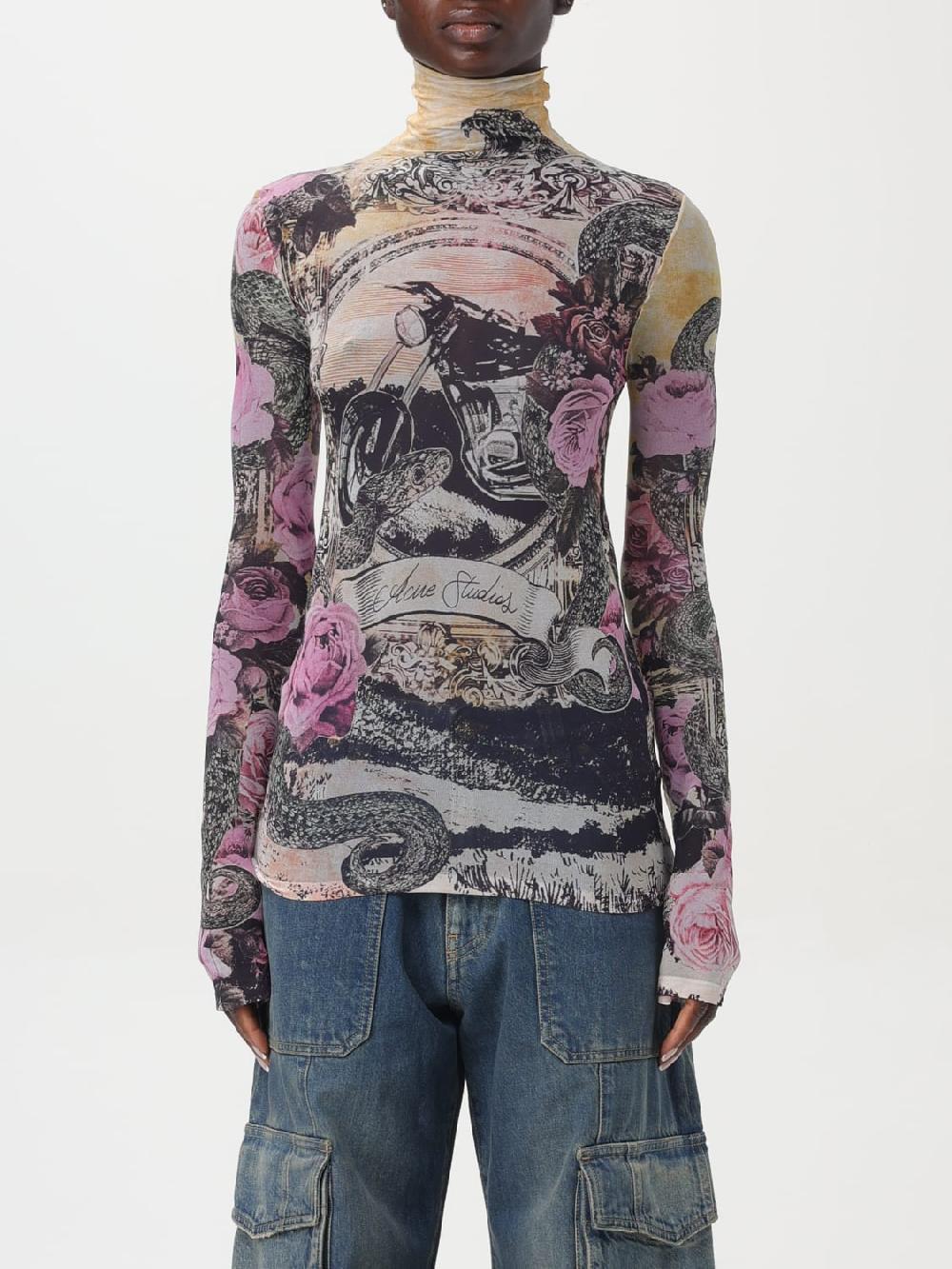 Giglio T-shirt a dolcevita stampata Acne Studios