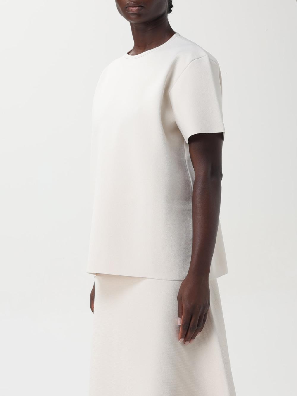 Giglio T-shirt A Girocollo In Viscosa Jil Sander