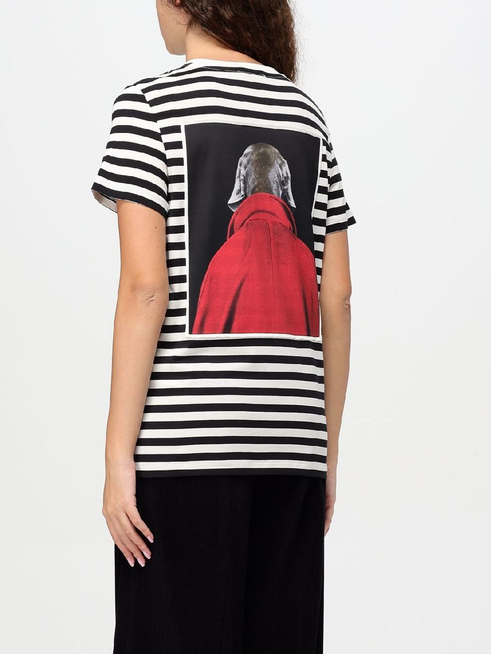 Giglio T-shirt A Righe Con Stampa Dog Max Mara