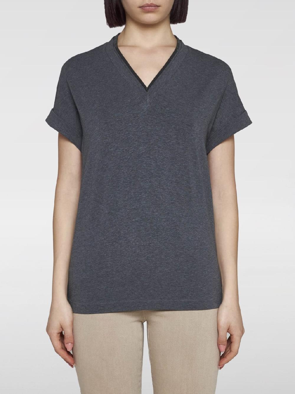 Giglio T-shirt a v Brunello Cucinelli