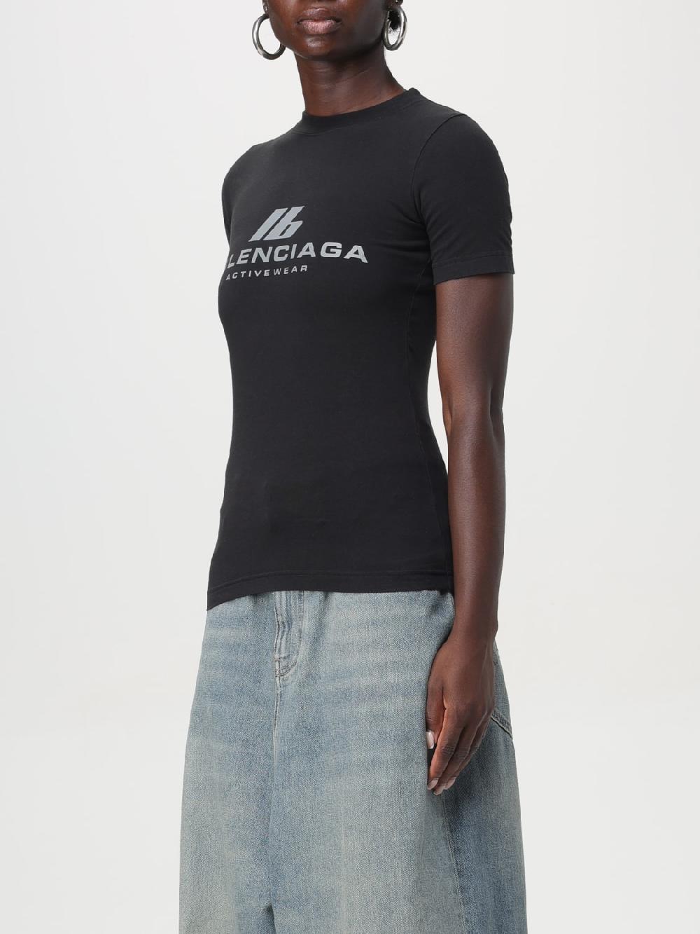Giglio T-shirt Balenciaga In Jersey Con Logo