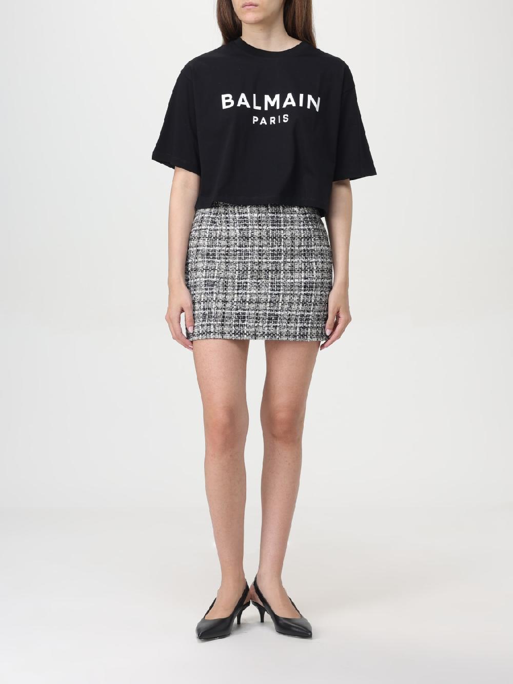 Giglio T-shirt Balmain In Cotone Con Logo